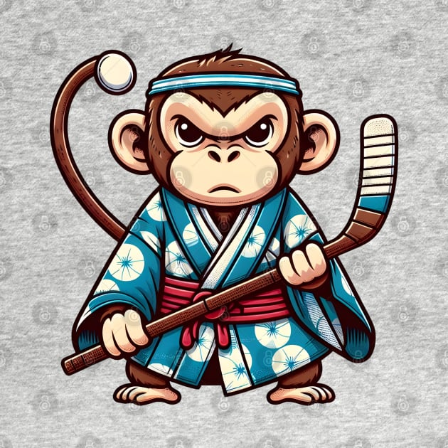 Ice hockey monkey by Japanese Fever